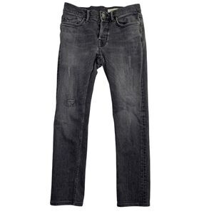 AllSaints Jeans Mens 30x28 Gray Denim Rex Slim Pockets Button Fly Stretch Casual